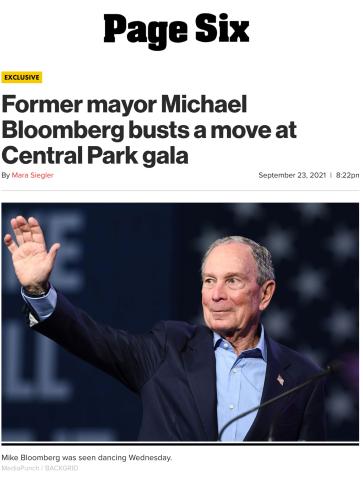 Former mayor Michael Bloomberg 